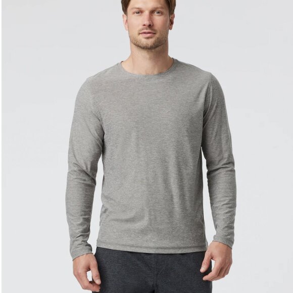 Vuori Other - Vuori Mens Long Sleeve Strato Tech Tee Heather Grey XL